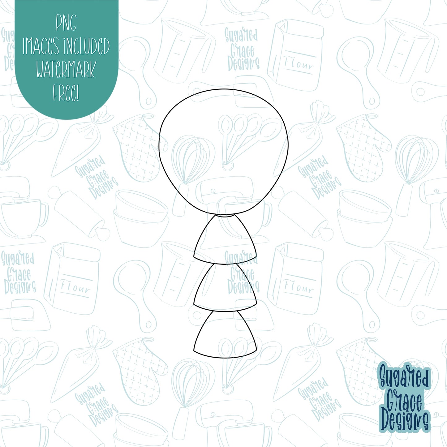 Boho birthday balloon with tassels cookie cutter with png images for edible printers including Eddie
