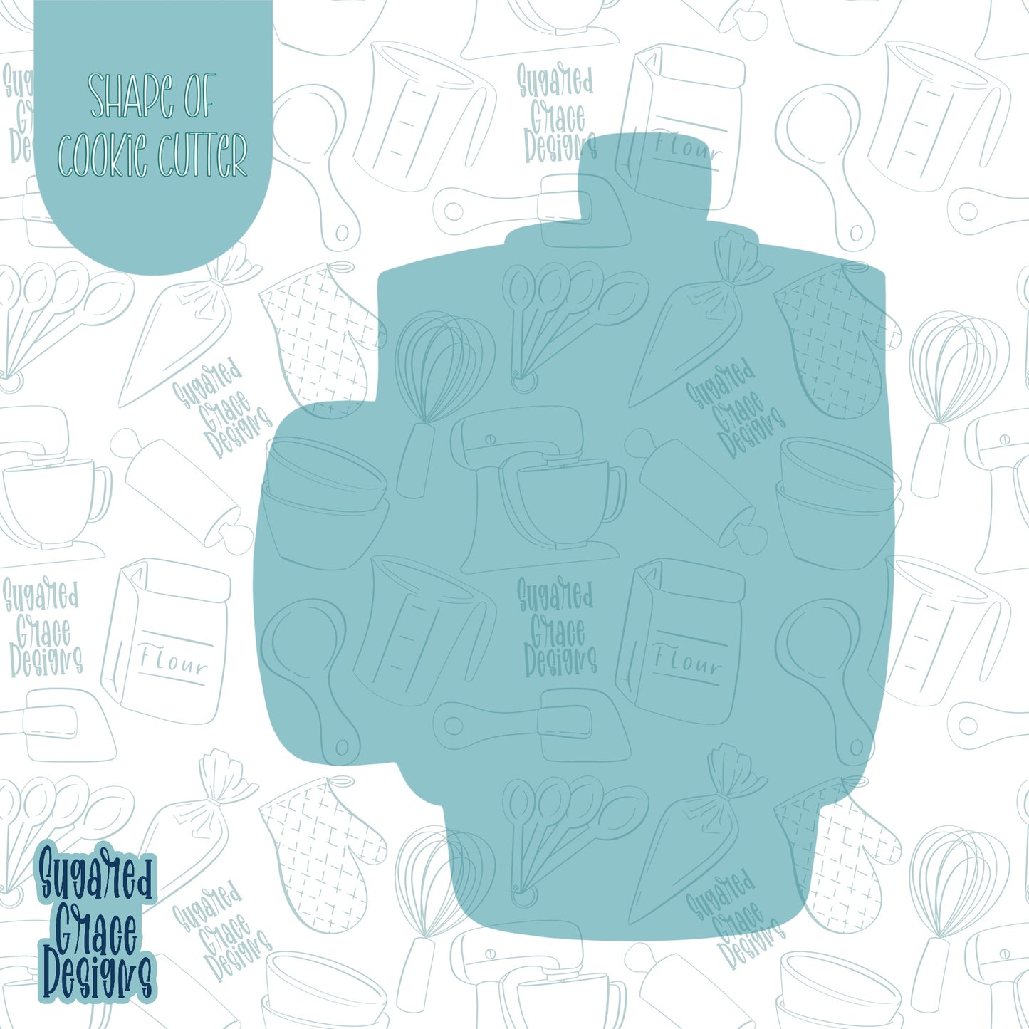 Teacher Appreciation Pencil Travel Mug Cookie Cutter STL Files for 3D Printing with Matching Printable PNG Images for Edible Ink Printers Including Eddie