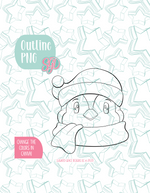 Christmas Penguin Cookie Cutter STL File with PNG Images to Match - For 3D Printing and Edible Ink Printers