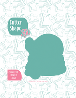Christmas Penguin Cookie Cutter with PNG Images to Match - Hand Drawn Graphics for Edible Ink Printers