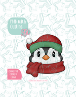 Christmas Penguin Cookie Cutter STL File with PNG Images to Match - For 3D Printing and Edible Ink Printers