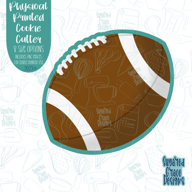 Football cookie cutter with png images for edible printers including Eddie