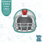 Front facing Football Helmet cookie cutter with png images for edible printers including Eddie