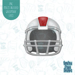 Front facing Football Helmet cookie cutter with png images for edible printers including Eddie