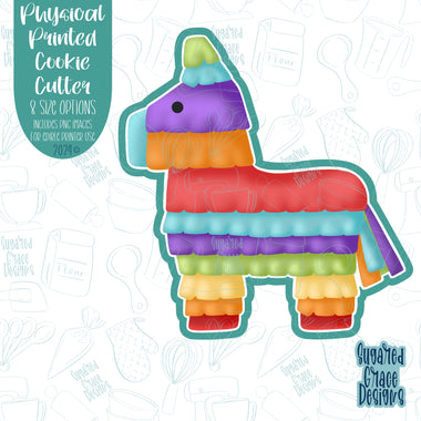Cinco De Mayo Piñata Cookie Cutter with Matching PNG Images for Edible Ink Printers Including Eddie