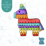 Cinco De Mayo Piñata Cookie Cutter with Matching PNG Images for Edible Ink Printers Including Eddie