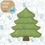 Pine Tree Practice Cookie with PNG Images to Match - 3D Printed Demonstration for Decorating Classes (Copy)