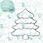 Pine Tree Cutter STL File with PNG Images to Match - For 3D Printing and Edible Ink Printers
