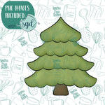 Pine Tree Cookie Cutter with PNG Images to Match - Hand Drawn Graphics for Edible Ink Printers