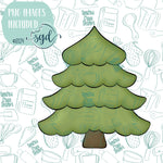 Pine Tree Cookie Cutter STL Files with PNG Images to Match - For 3D Printing and Edible Ink Printers