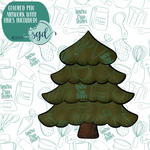 Pine Tree Cookie Cutter with PNG Images to Match - Hand Drawn Graphics for Edible Ink Printers