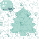 Pine Tree Cutter STL File with PNG Images to Match - For 3D Printing and Edible Ink Printers