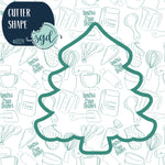 Pine Tree Cookie Cutter and Stamp for Fondant Decorating and Cake Toppers