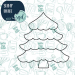 Pine Tree Cookie Cutter and Stamp for Fondant Decorating and Cake Toppers