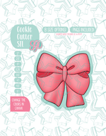 Pink Bow Cookie Cutter STL and PNG set