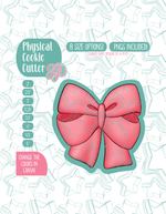 Pink Bow Cookie Cutter with matching PNG