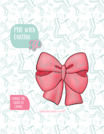 Pink Bow Cookie Cutter STL and PNG set
