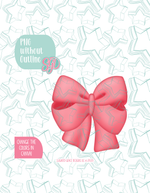 Pink Bow Cookie Cutter STL and PNG set