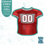 Football Jersey cookie cutter with png images for edible printers including Eddie