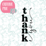 Playful Thank You PNG Image Set for Edible Ink Printers - Hand Drawn Editable Graphics