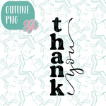 Playful Thank You Cookie Cutter Plaque with PNG Images to Match - Hand Drawn Graphics for Edible Ink Printers