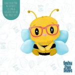 Mr Beesley Bee cookie cutter with png image for edible printers including Eddie