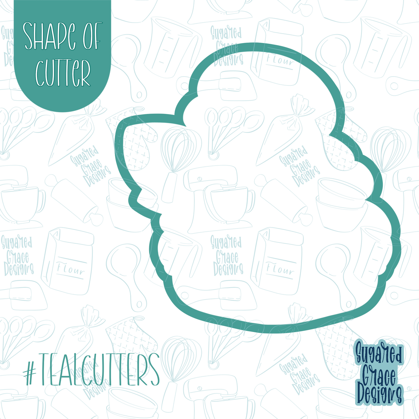 Mrs Clause cookie cutter with png image for edible printers including Eddie