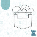 Pocket of Hearts Cookie Cutter with Matching PNG Images for Edible Ink Printers Including Eddie