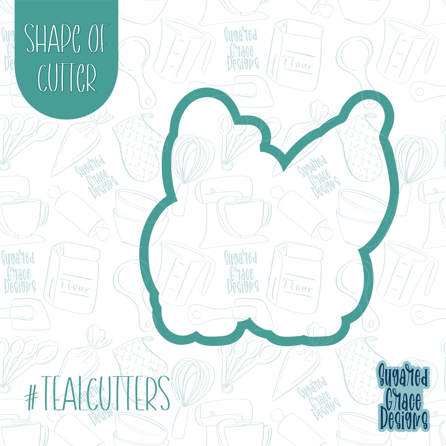 Oh Snap Punny Wishbone cookie cutter with png images for edible printers including Eddie