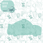 Police Car Cookie Cutter STL File with PNG Images to Match - For 3D Printing and Edible Ink Printers