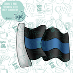 Police Flag Cookie Cutter STL File with PNG Images to Match - For 3D Printing and Edible Ink Printers