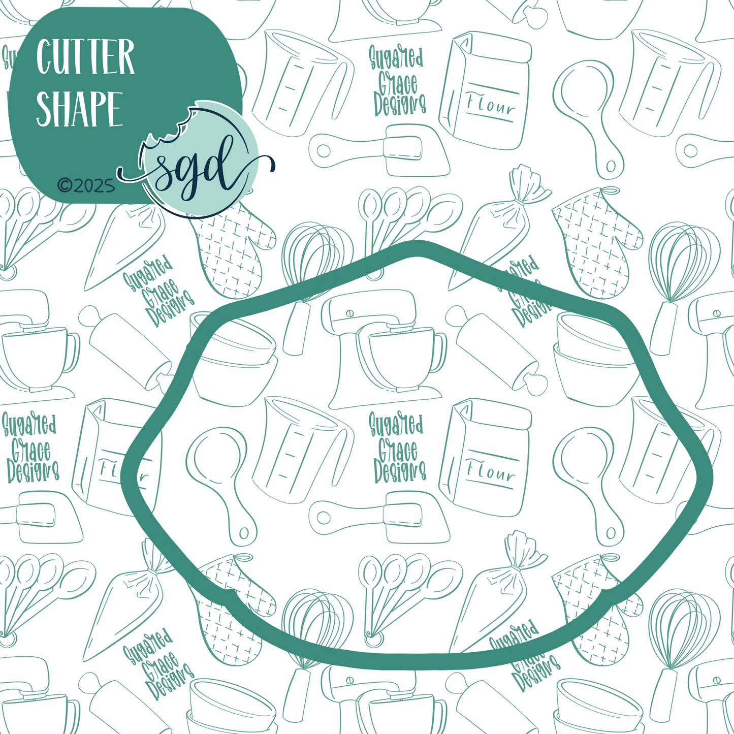 Police Hat Cookie Cutter with PNG Images to Match - Hand Drawn Graphics for Edible Ink Printers