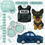 Police K-9 Cookie Cutter STL File Set of 4 with PNG Images to Match - For 3D Printing and Edible Ink Printers