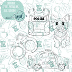 Police K-9 Cookie Cutter STL File Set of 4 with PNG Images to Match - For 3D Printing and Edible Ink Printers