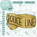 Police Tape Cookie Cutter STL File with PNG Images to Match - For 3D Printing and Edible Ink Printers