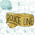 Police Tape Cookie Cutter STL File with PNG Images to Match - For 3D Printing and Edible Ink Printers