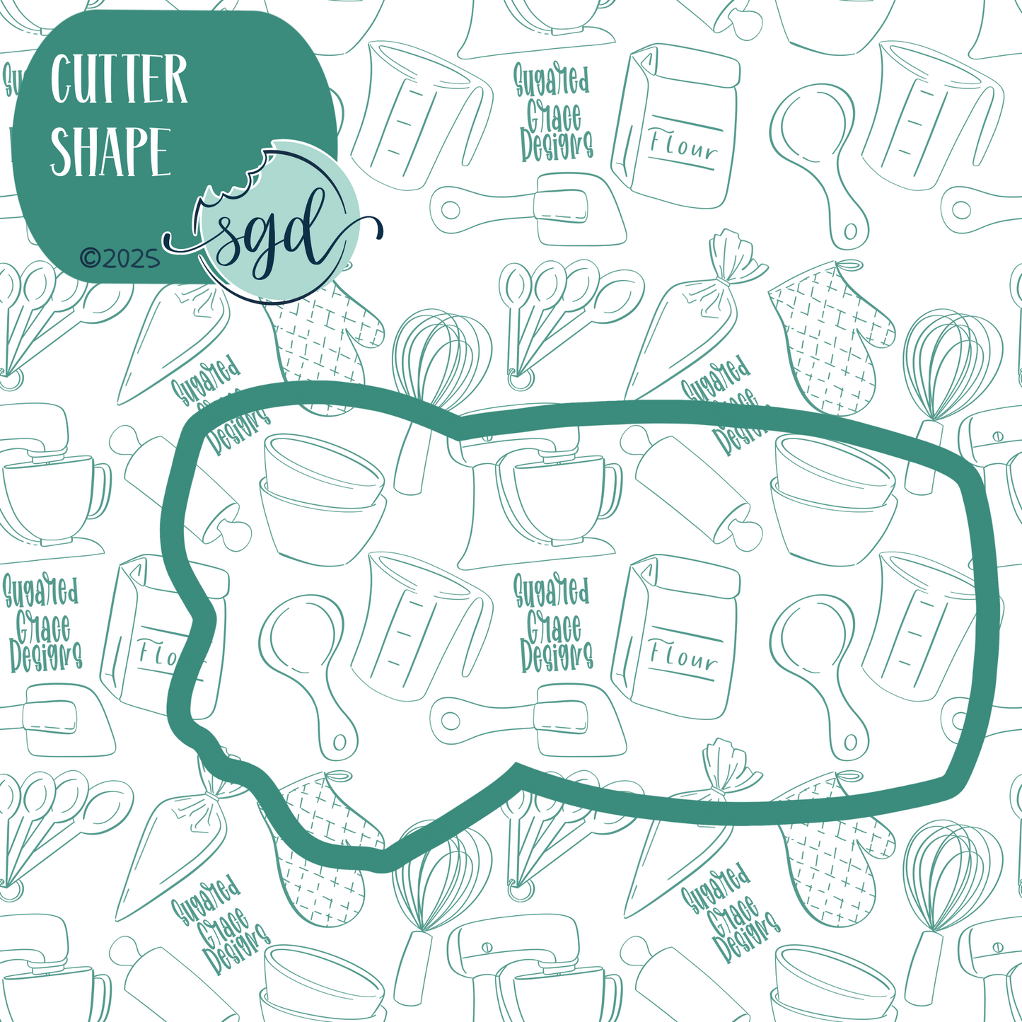 Police Tape Cookie Cutter with PNG Images to Match - Hand Drawn Graphics for Edible Ink Printers