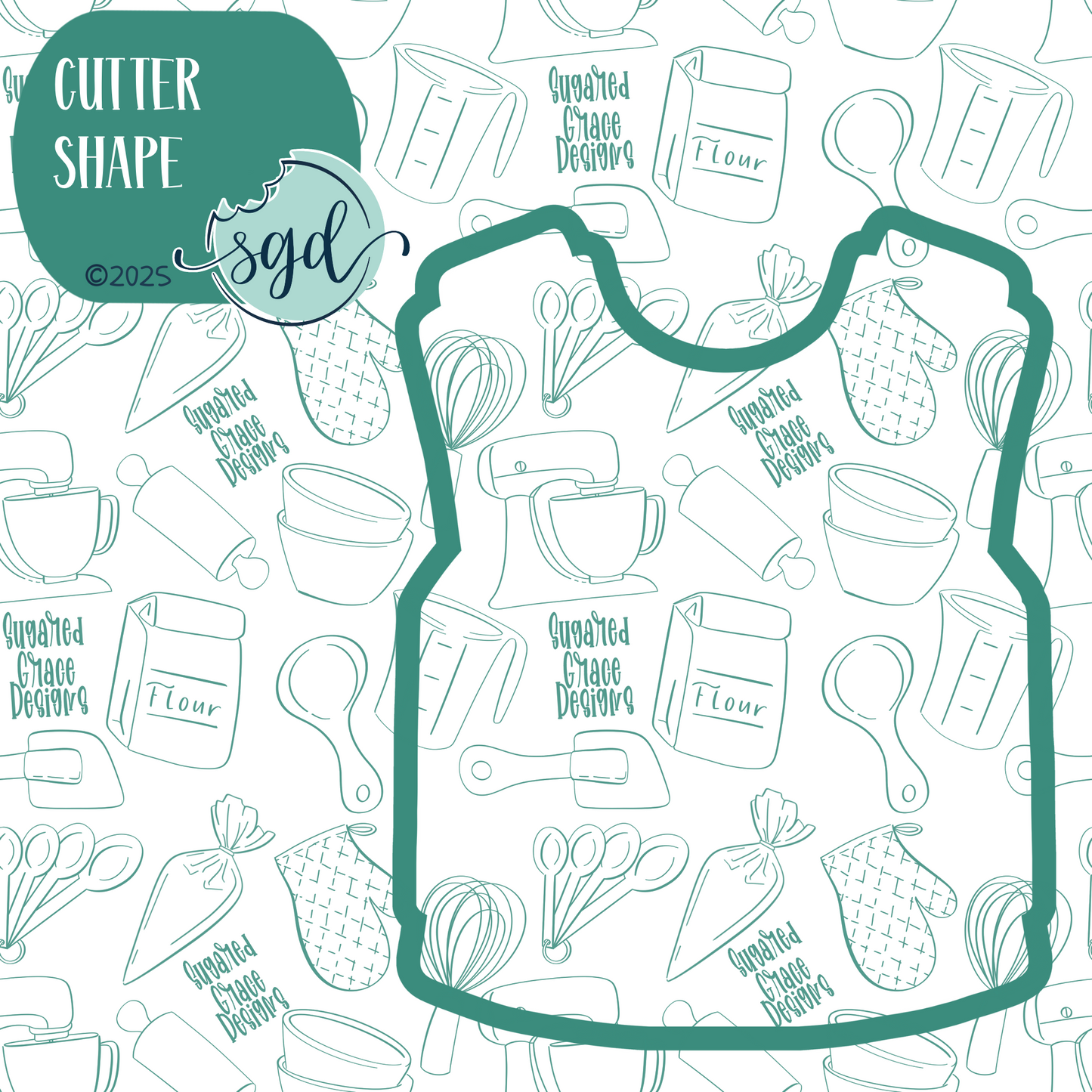 Police Vest Cookie Cutter with PNG Images to Match - Hand Drawn Graphics for Edible Ink Printers