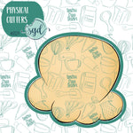 Kernel Popcorn Cookie Cutter with PNG Images to Match - Hand Drawn Graphics for Edible Ink Printers - Winter Cookie Ideas for Bakers