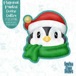 Penguin cookie cutter with png image for edible printers including Eddie