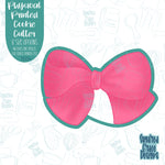 Pink bow cookie cutter with png images for edible printers including Eddie