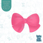 Pink bow cookie cutter with png images for edible printers including Eddie