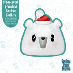 Polar bear cookie cutter with png images for edible printers including Eddie