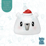 Polar bear cookie cutter with png images for edible printers including Eddie