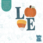 Pumpkin Love Plaque cookie cutter with png images for edible printers including Eddie