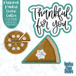 Pumpkin Pie Platter cookie cutter with png images for edible printers including Eddie