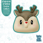 Reindeer cookie cutter with png image for edible printers including Eddie