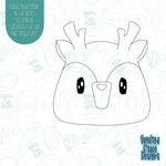 Reindeer cookie cutter with png image for edible printers including Eddie