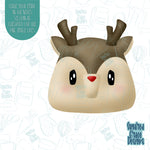 Reindeer cookie cutter with png image for edible printers including Eddie