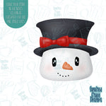 Snowman cookie cutter with png images for edible printers including Eddie